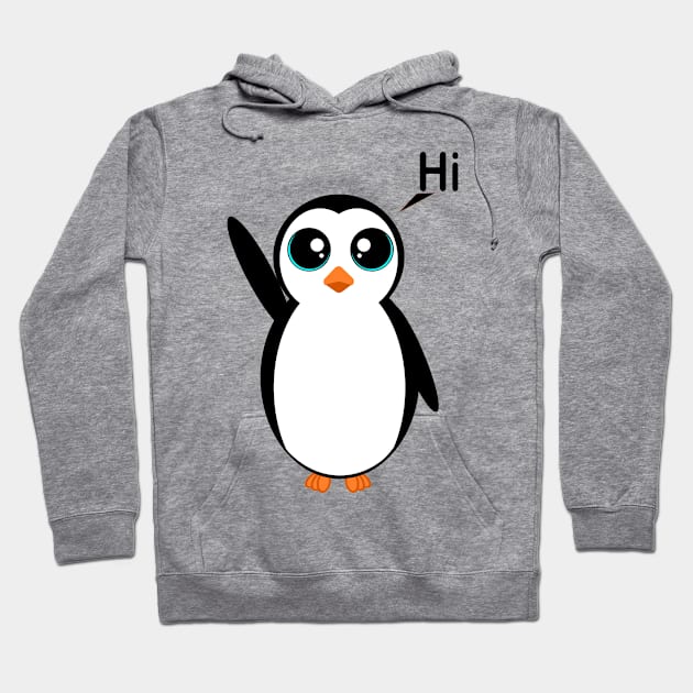 Hi Penguin Hoodie by Geoji 